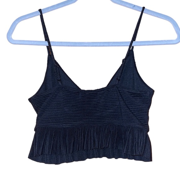 Urban Outfitters Peplum Crop Top in Black - Picture 2 of 4